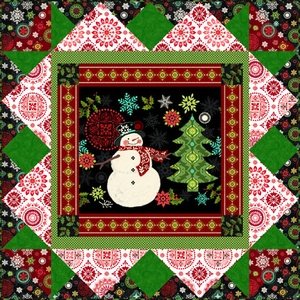Holly Jolly Panel Quilt Kit